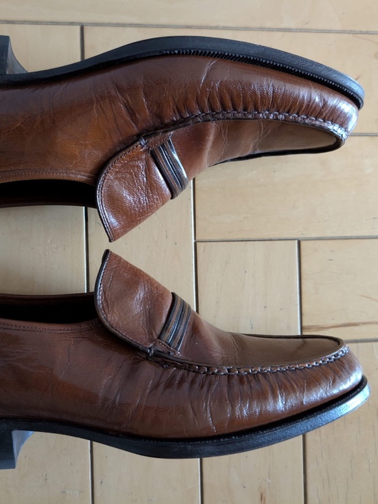 FLORSHEIM Men\'s Tan Leather Slip-On Loafers, Size 9.5 - Like New main image 4